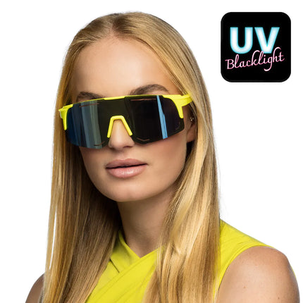 Schwarz Gelbe Skibrille