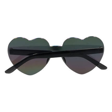 Partybrille Festival Herzen Spiegel schwarz