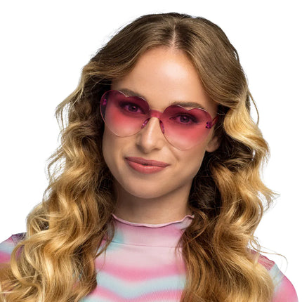 Partybrille Festival Herzen rosa