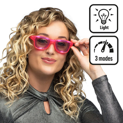 LED Party Brille Blink Pink