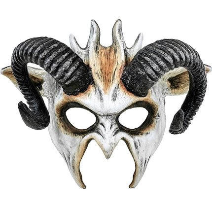 Halloween Maske Schwarz Weiß Ziege