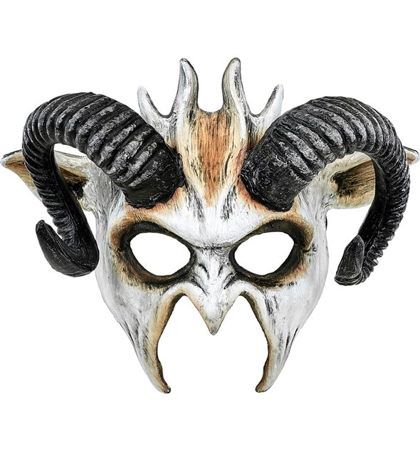 Halloween Maske Schwarz Weiß Ziege