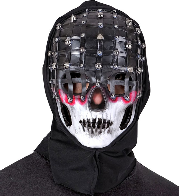 Halloween Maske Schwarz Weiß Skelett Mesh