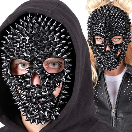 Maske Totenkopf Schwarz Mit Nägeln