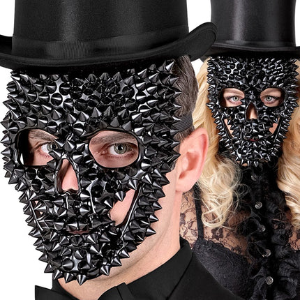 Maske Totenkopf Schwarz Mit Nägeln