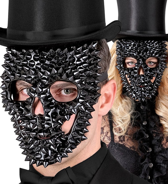 Maske Totenkopf Schwarz Mit Nägeln