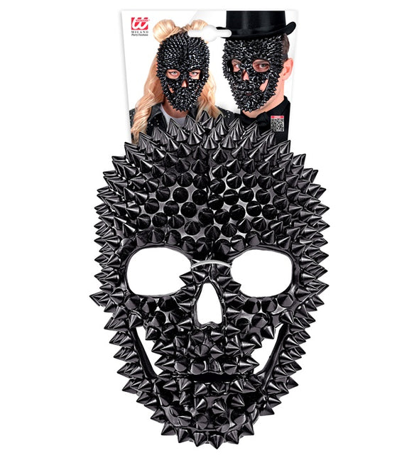 Maske Totenkopf Schwarz Mit Nägeln