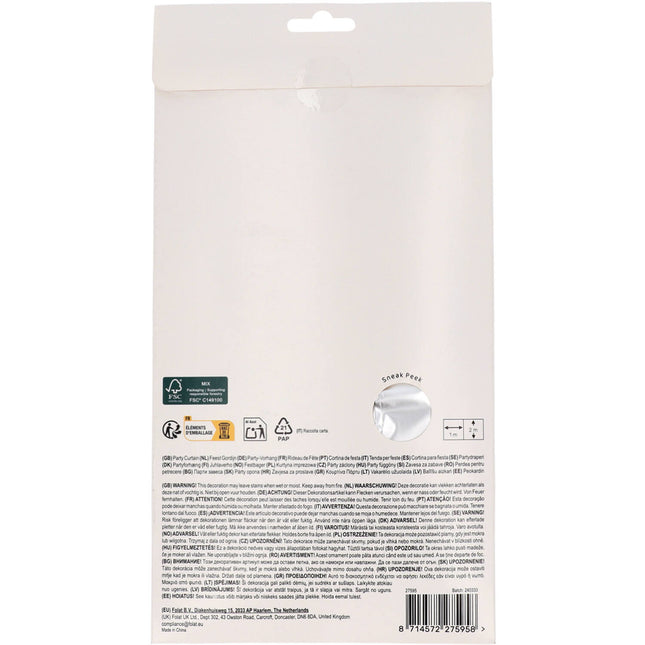 Silberne Türvorhangmatte 2m
