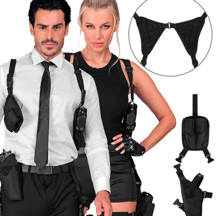 Schulterholster Schwarz Uni