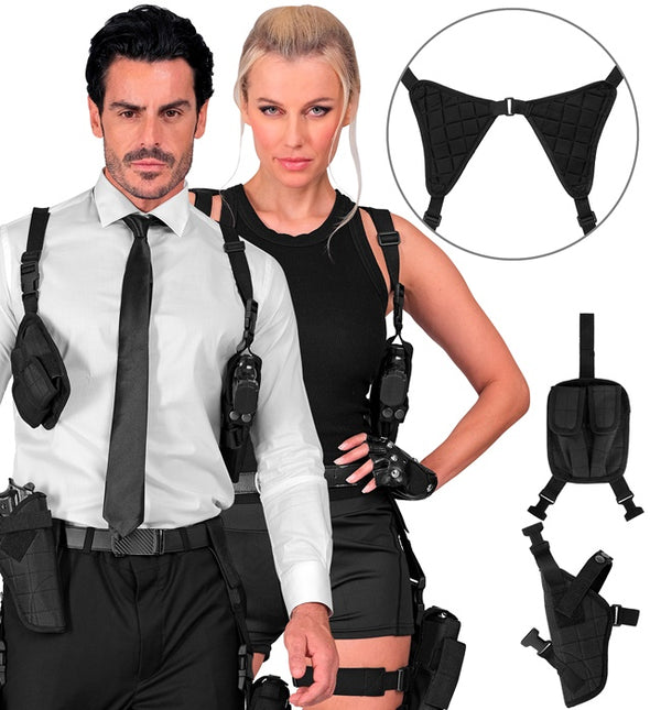 Schulterholster Schwarz Uni