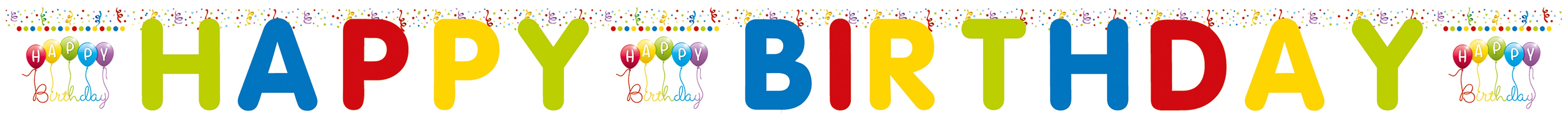 Happy Birthday Luftschlangen Happy Birthday Gestanztes Papierbanner 1St