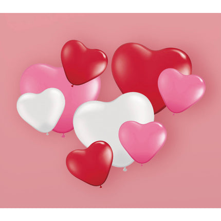 Herzförmige Luftballons Set - 8 Stück