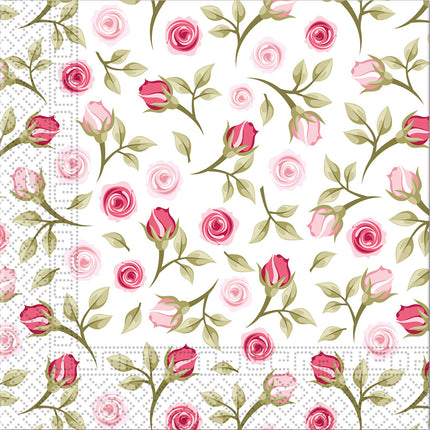 3 Lagen Papierservietten 33X33Cm & 25X25Cm/Alltägliche Designs Dreilagige Papierservietten 33X33Cm Romantische Rosen 20St