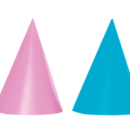 Party Essentials Einfarbige Hüte (sortierte Farben) 6St