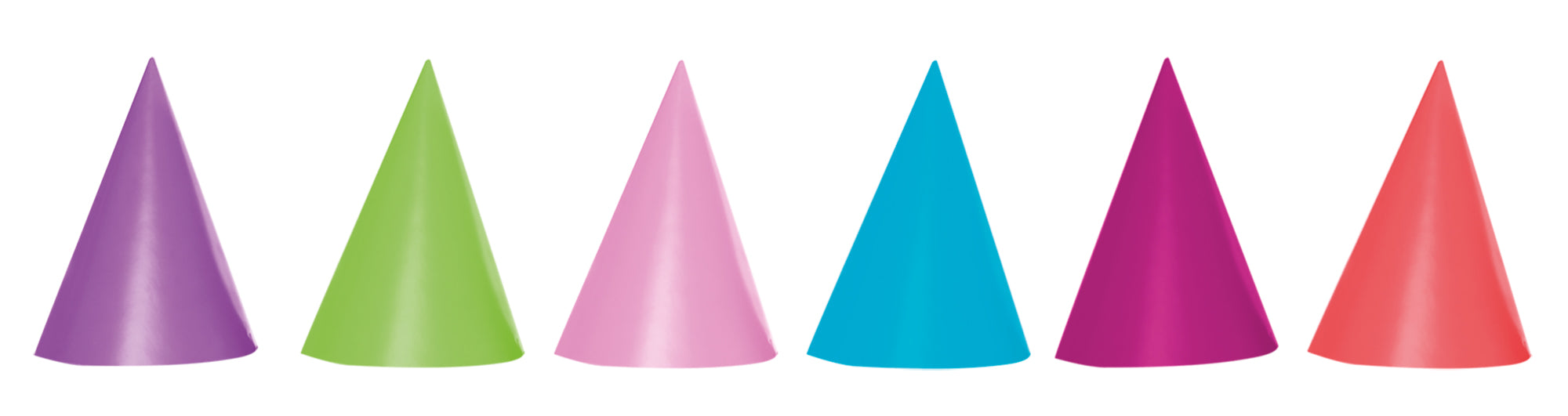 Party Essentials Einfarbige Hüte (sortierte Farben) 6St