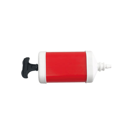 Rote Ballonpumpe Plastik