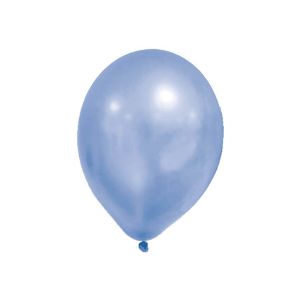 Blaue Ballons Metallic Pastell Leer 8 Stück