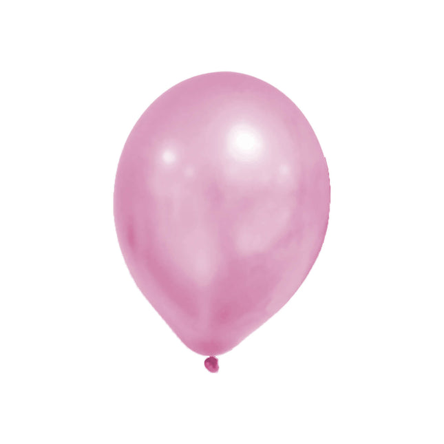 Rosa Luftballons Metallic Pastell Leer 8 Stück