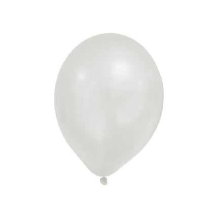 Party Ballons Metallic Pastell Weiß 8 Stück