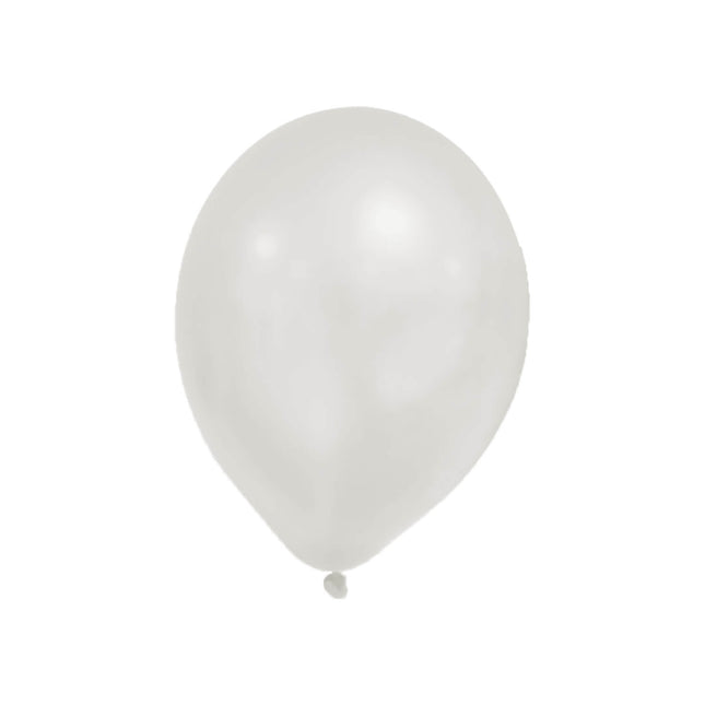 Party Ballons Metallic Pastell Weiß 8 Stück