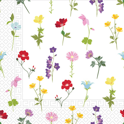 Dreilagige Papierservietten Dreilagige Papierservietten 33X33Cm Blumenfeld 20St