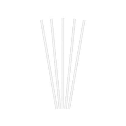 Papier Trinkhalme Fsc Weißes Papier Trinkhalme 19.7X0.6Cm (Packung mit 24) 24St