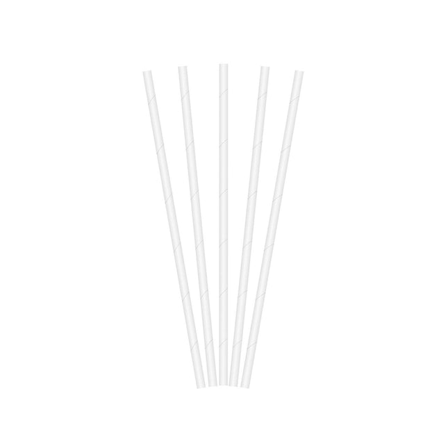 Papier Trinkhalme Fsc Weißes Papier Trinkhalme 19.7X0.6Cm (Packung mit 24) 24St
