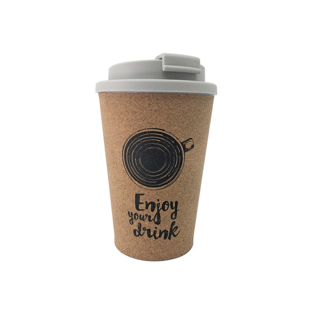 Wiederverwendbare Produkte Wiederverwendbarer Becher mit Kork 300Ml 1St