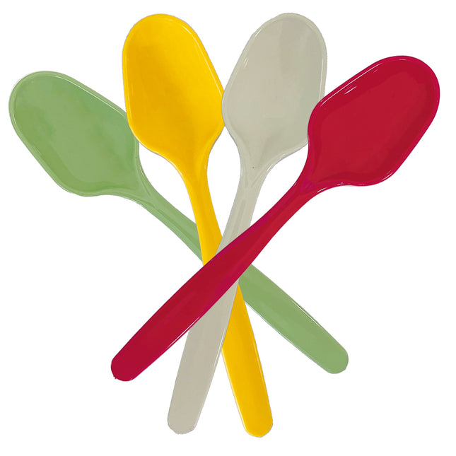 Party Wiederverwendbare Produkte Wiederverwendbare mehrfarbige Löffel (4 verschiedene Farben) 8St