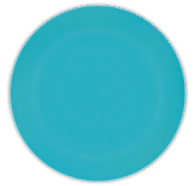 Solide Farbe Türkis Wiederverwendbare Teller 25Cm 2St