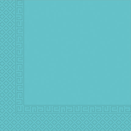 Solide Farbe Türkis Fsc Drei Lagen Unicolor Papier Servietten 33X33Cm 20St