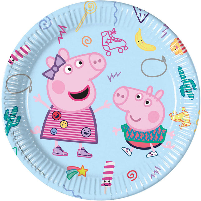 Peppa Pig Teller 23cm 8Stück
