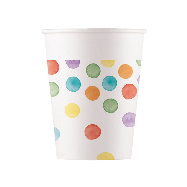 Paint Dots Becher 200ml 8Stück