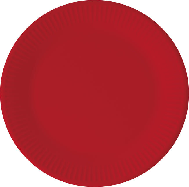 Festes Rot Fsc Pappteller Nächste Generation 23Cm 8St