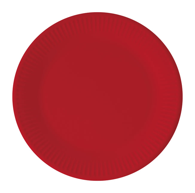 Festes Rot Fsc Pappteller Nächste Generation Medium 20Cm 8St