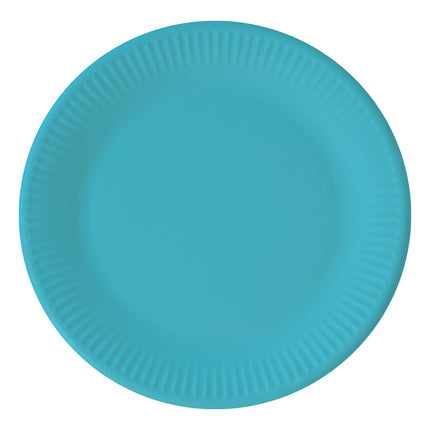 Solide Farbe Türkis Fsc Pappteller Next Generation Medium 20Cm 8St