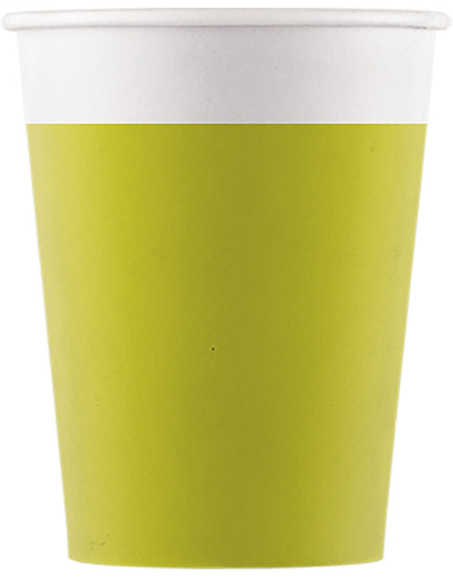 Limettengrüne Becher 200ml 8Stück