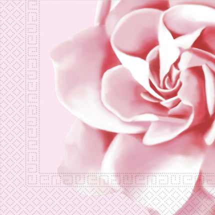 Hellrosa Servietten Rose 33cm 20Stück