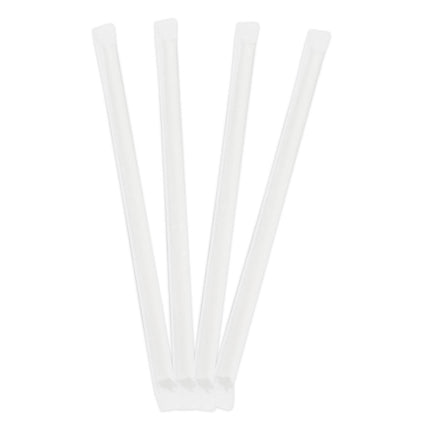 Papier-Trinkhalme Fsc Weiße Papier-Trinkhalme 19,7X0,6Cm Individuelles Papier verpackt 50St