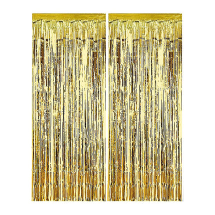 Gold Türvorhang Metallic 1X2 Meter