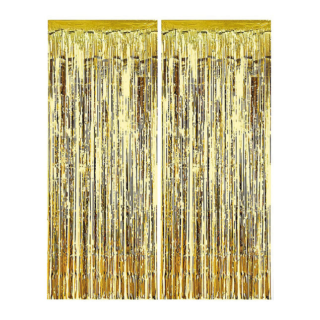 Gold Türvorhang Metallic 1X2 Meter