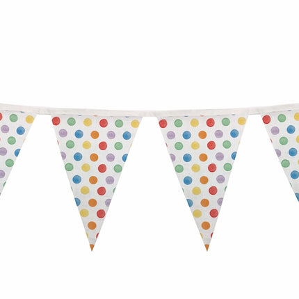 Bunte Girlande Dots Plastik 2m