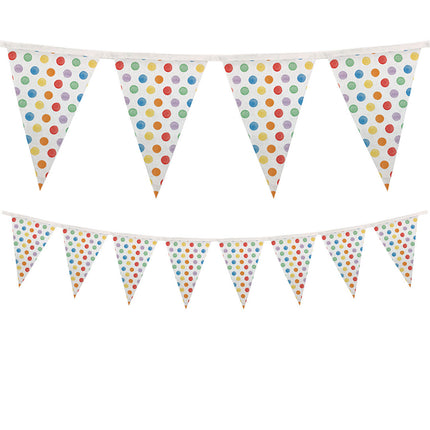 Bunte Girlande Dots Plastik 2m
