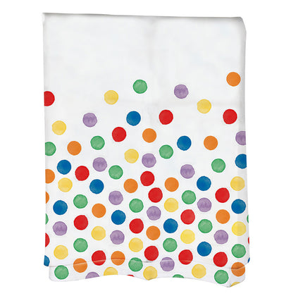 Bunte Tischdecke Dots Plastik 1,8m