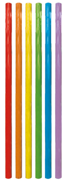 Bunte Strohhalme 20cm 6Stk