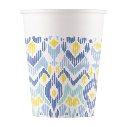 Blau Gelber Becher 200ml 8Stk
