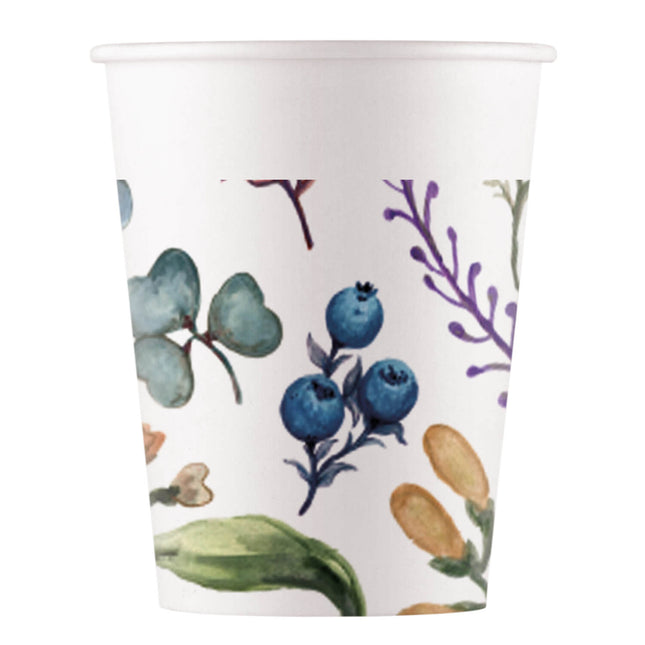 Farbiger Becher Kräuter 200ml 8Stk
