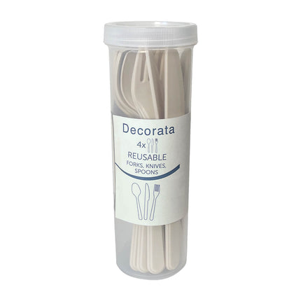 Beige Besteck 12 Stück