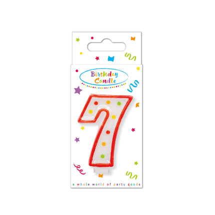 Geburtstagskerzen Dots Ziffernkerze Nr. 7 in Fsc Papierbox 1St