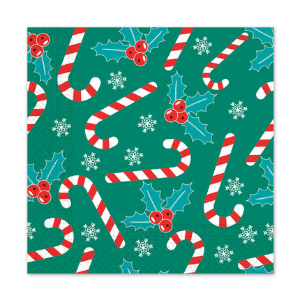 Dreilagige Papierservietten Dreilagige Papierservietten 33X33Cm Weihnachten Zuckerstangen 20Stk.